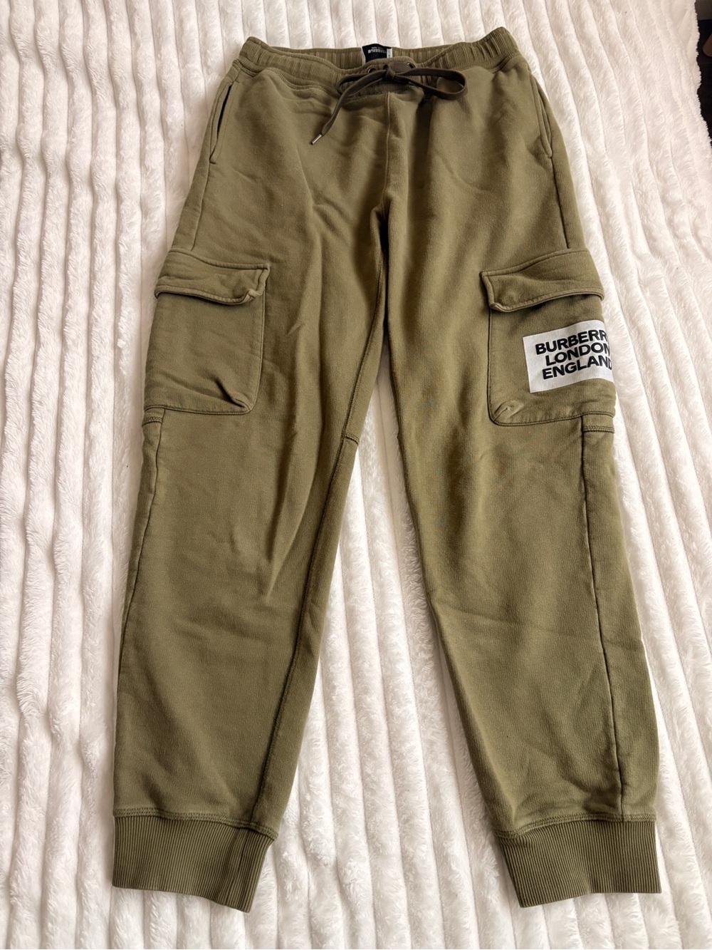 Authentic Burberry London Olive Green Logo Sweatpant